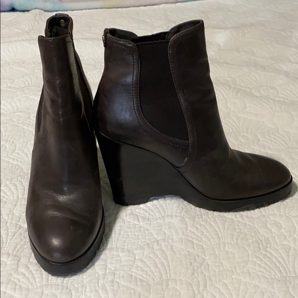Michael Kors leather wedge booties - Picture 2 of 11